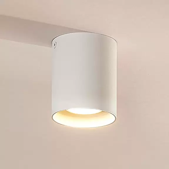 Lampenwelt Aufbau-Downlight Carson in Weiß Rabatt