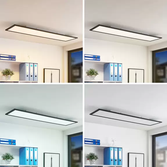 Lampenwelt Lindby Nelios LED-Deckenleuchte, CCT 120 x 30 cm Muttertagsangebot