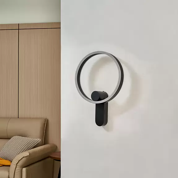 Lampenwelt Lucande LED-Wandlampe Yekta, direkt, schwarz, 18W Top Angebot