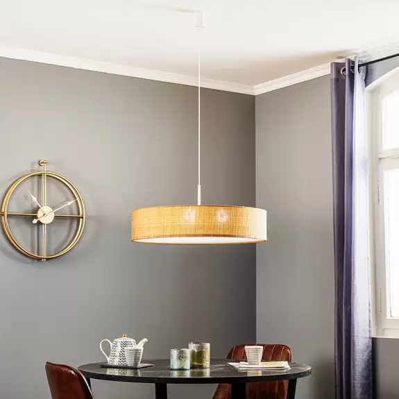 Lampenwelt Hängeleuchte Turda, Ø 65 cm, gold Blitzangebot