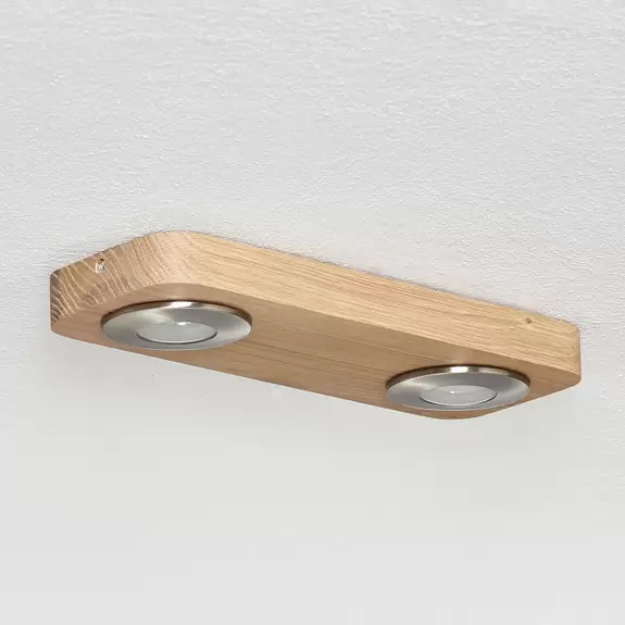 Lampenwelt LED-Deckenlampe Sunniva in natürlichem Holz-Design Riesige Ersparnisse