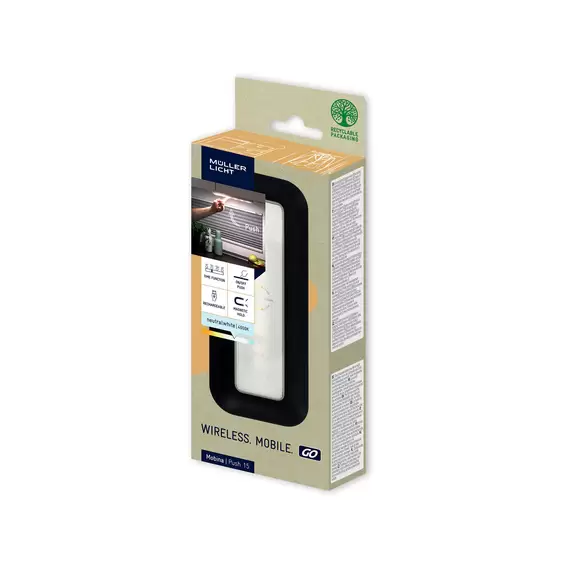 Lampenwelt LED-Möbelleuchte Mobina Push 15, Akku, schwarz Bis zu 65% Rabatt
