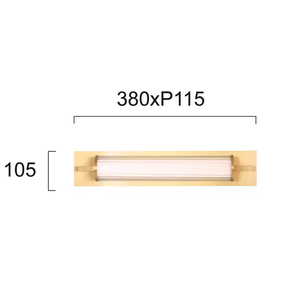 Lampenwelt LED-Wandlampe Frida, Glas, weiß/gold, röhrenförmig Nur für heute
