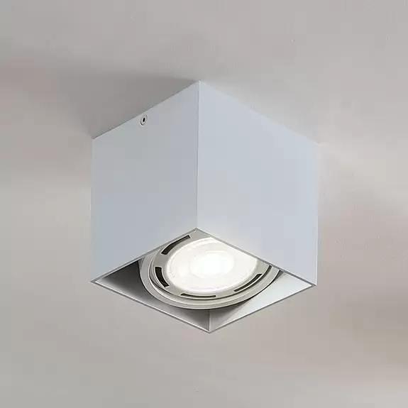 Lampenwelt Deckenstrahler Mabel, eckig, 1-flammig, weiß Riesige Rabatte