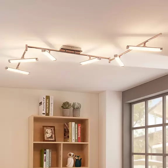 Lampenwelt 6-flammige LED-Deckenlampe Pilou, dimmbar Fabrik Onlineshop