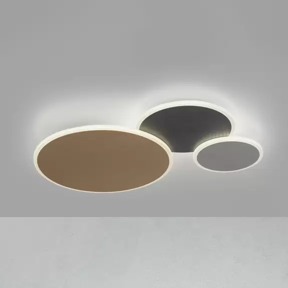 Lampenwelt Paul Neuhaus Q-Piato LED-Deckenleuchte dreiflammig Black Friday