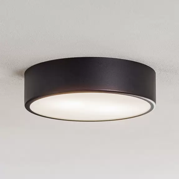 Lampenwelt Deckenleuchte Cleo, Ø 30 cm, schwarz Cyber Monday