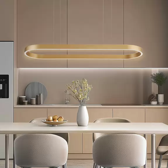 Lampenwelt Lucande Smart LED-Hängeleuchte Melinay, gold, CCT, Tuya Heißer Verkauf