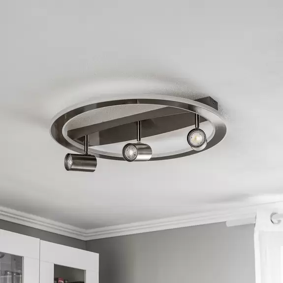 Lampenwelt Lindby Berisha LED-Deckenlampe, 4-flammig, nickel Nur noch ein Tag übrig