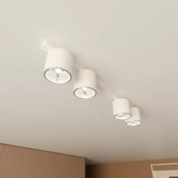 Lampenwelt Deckenleuchte Nano, weiß, 4-flammig, Metall 50% Rabatt mit kostenlosem Versand