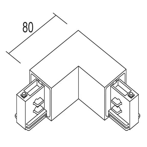 Lampenwelt Ivela 90°-Ecke Erde Außen für LKM quadro, weiß Limitierter Zeitrabatt