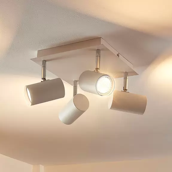 Lampenwelt Quadratische Deckenleuchte Iluk, vierflammig Flash Sale