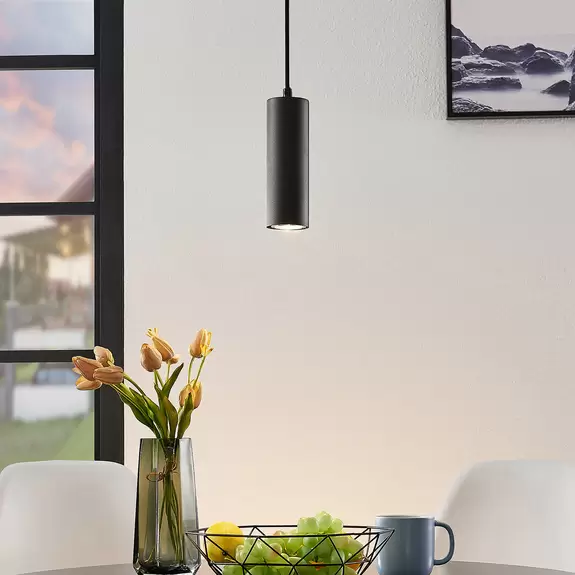 Lampenwelt Lindby Joffrey Pendelleuchte, schwarz Zeitlich begrenztes Angebot