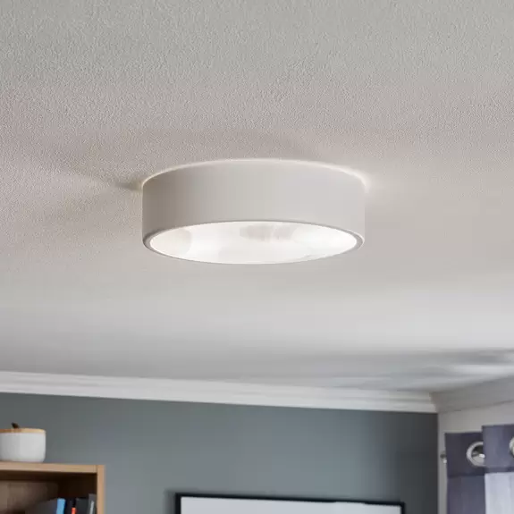 Lampenwelt Deckenleuchte Cleo 300, IP54, Ø 30 cm weiß Bis zu 60% Rabatt