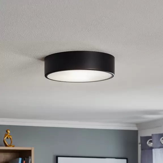 Lampenwelt Deckenleuchte Cleo 300, Sensor, Ø 30cm schwarz Bis zu 65% Rabatt