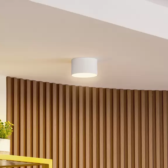 Lampenwelt Lindby LED-Strahler Nivoria, 11 x 6,5 cm, sandweiß, Alu Vierteljährliche Förderung
