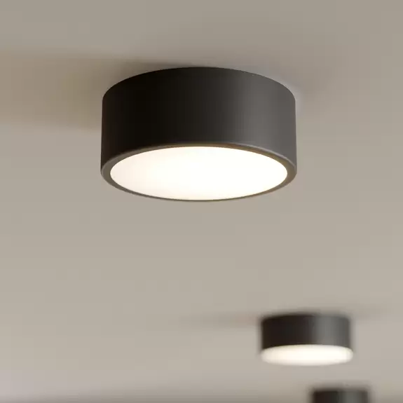 Lampenwelt Deckenleuchte Cleo, Ø 20 cm, schwarz Begrenzt auf 3 Tage