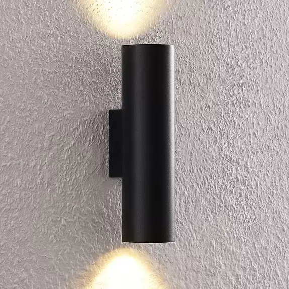 Lampenwelt Arcchio Wandleuchte Brinja, 2-flammig, schwarz, rund, GU10 Rabatte dieses Monats