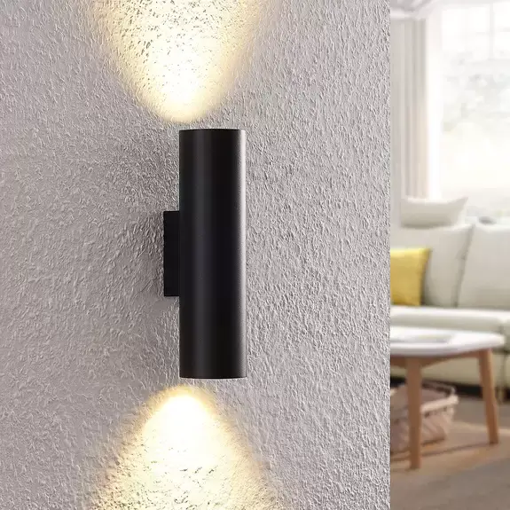Lampenwelt Arcchio Wandleuchte Brinja, 2-flammig, schwarz, rund, GU10 Rabatte dieses Monats