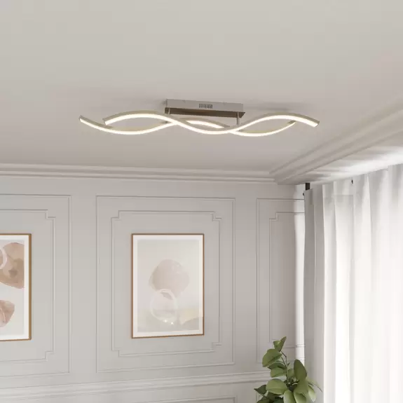 Lampenwelt Lucande Mairia LED-Deckenleuchte, wellenförmig Günstiger Verkauf