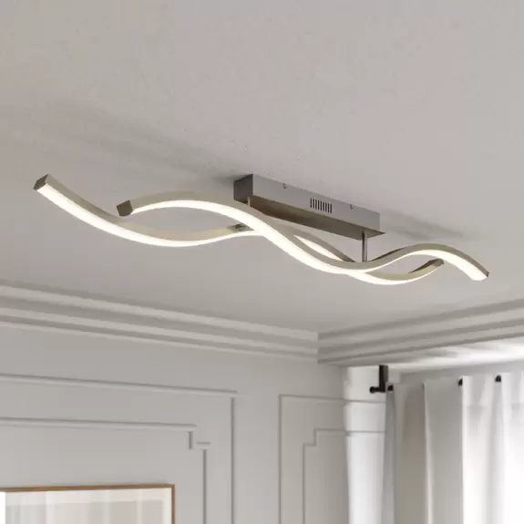 Lampenwelt Lucande Mairia LED-Deckenleuchte, wellenförmig Günstiger Verkauf