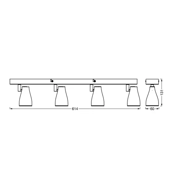 Lampenwelt LEDVANCE Pear LED-Anbauspot GU10 4-flammig weiß Sonderangebot