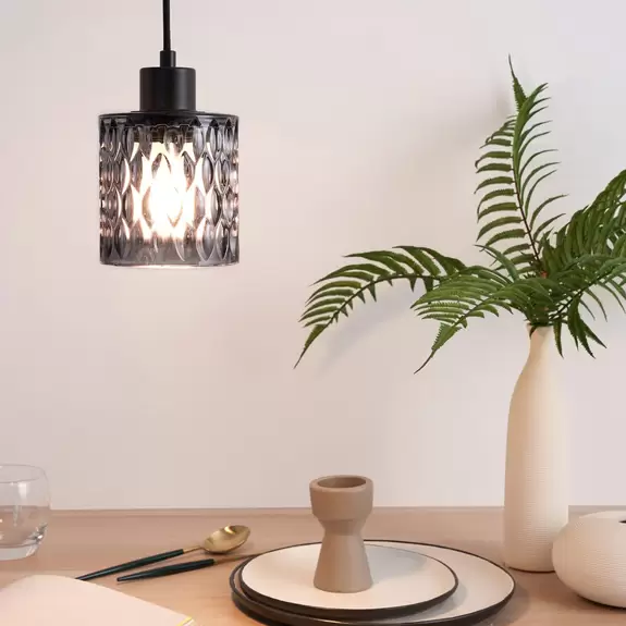 Lampenwelt Pauleen Gleaming Magic Hängellampe mit Rauchglas Großer Ausverkauf