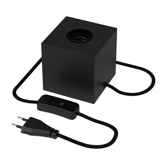 Lampenwelt Calex Tischleuchte in Würfelform, schwarz Flash Sale