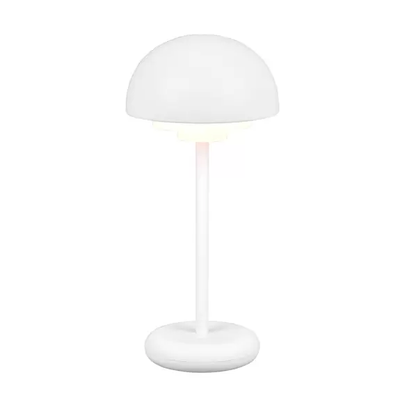 Lampenwelt LED-Tischlampe Elliot, IP44, Akku, Touchdim, weiß Preisnachlass