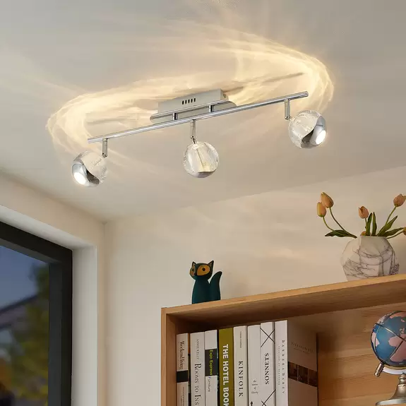 Lampenwelt Lucande Kilio LED-Deckenstrahler, 3-flammig, chrom Black Friday