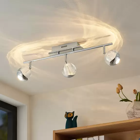 Lampenwelt Lucande Kilio LED-Deckenstrahler, 3-flammig, chrom Black Friday