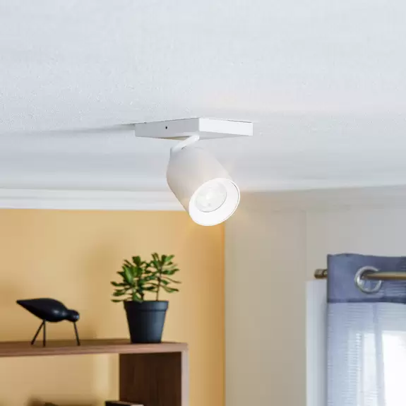 Lampenwelt Arcchio Strahler Brinja, eckig, weiß, 1-flg., Alu, GU10 Tiefpreis