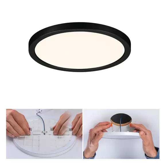 Lampenwelt Paulmann Areo LED-Panel rund schwarz 3000K Ø17,5cm JETZT KAUFEN