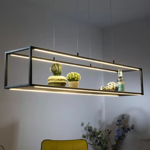 Lampenwelt Paul Neuhaus Contura LED-Pendelleuchte in Schwarz Vierteljährliche Förderung