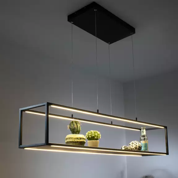 Lampenwelt Paul Neuhaus Contura LED-Pendelleuchte in Schwarz Vierteljährliche Förderung