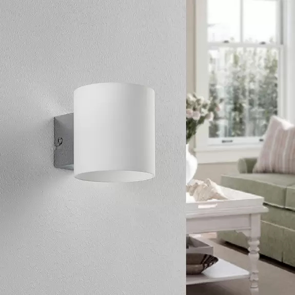 Lampenwelt Lindby Gerrit Wandlampe aus weißem Glas, rund Discount Store für neue Produkte