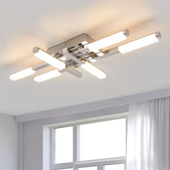 Lampenwelt Hell leuchtende LED-Deckenlampe Patrik, IP44 Nur noch ein Tag übrig