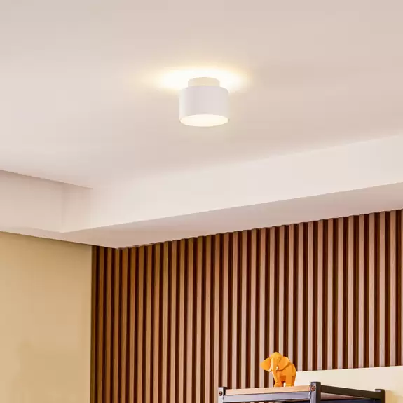 Lampenwelt Lindby LED-Strahler Nivoria, 11 x 8,8 cm, sandweiß, Alu Super Rabatt