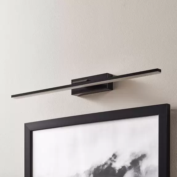 Lampenwelt LED-Wandleuchte Miroir 60 cm schwarz 4000K Kostenloser Versand