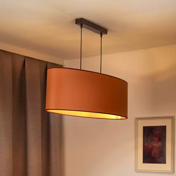 Lampenwelt Envostar Hängeleuchte Idun, braun, 80 cm Naturmaterial vegan Black Friday