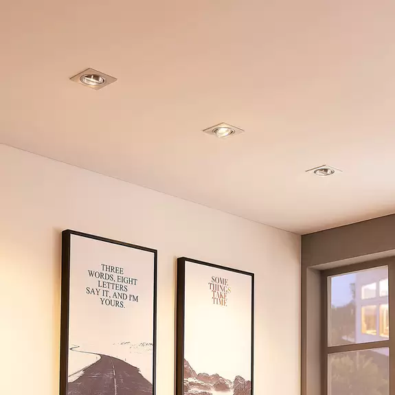Lampenwelt Arcchio Einbau-Deckenspot Sophia, aluminium, eckig Osterangebot