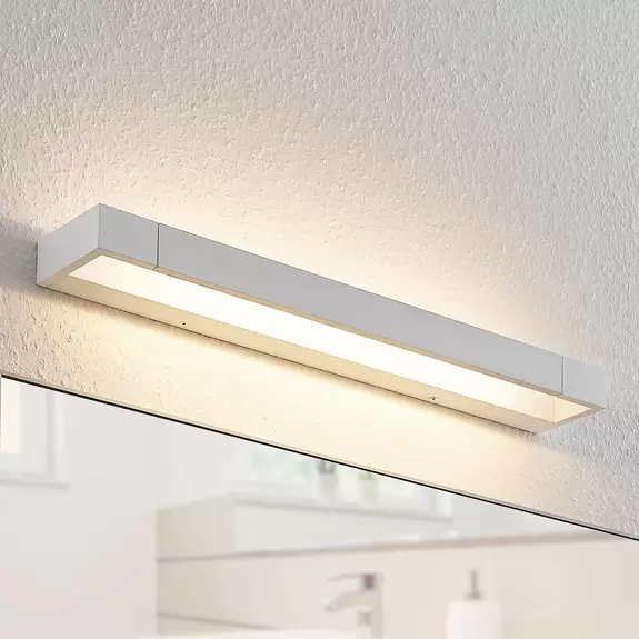 Lampenwelt Arcchio Jora LED-Bad- und Spiegelleuchte, IP44, weiß, 60 cm Lagerräumung