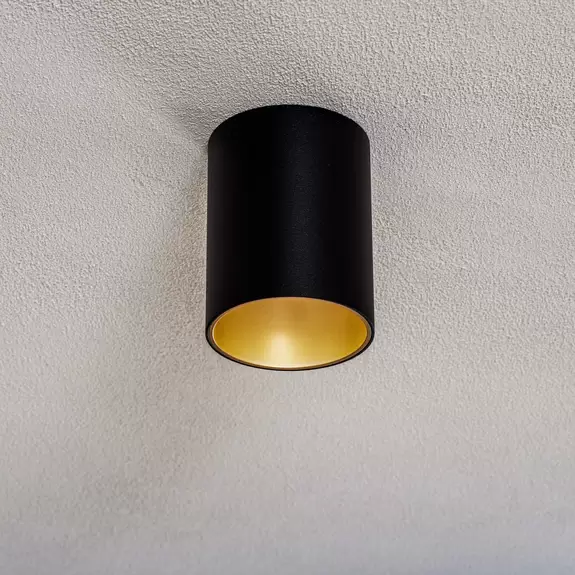 Lampenwelt Deckenleuchte Eye Tone, schwarz/gold Neueste Mode