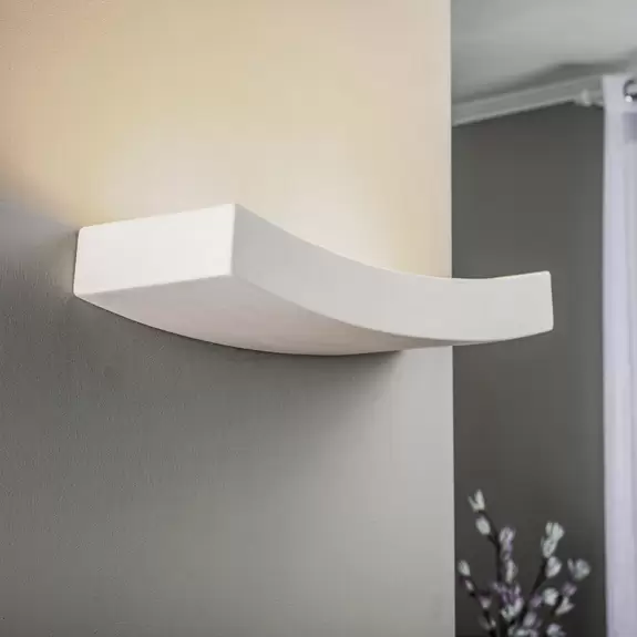 Lampenwelt Wandlampe Lino aus Keramik, gebogene Form Exklusive Angebote