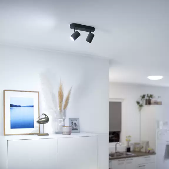 Lampenwelt WiZ Imageo LED-Spot 2-flg. RGB, schwarz VIP-Rabatte