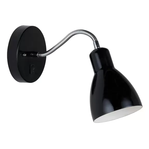 Lampenwelt Flexible Wandleuchte CYCLONE, schwarz Discount Store für neue Produkte