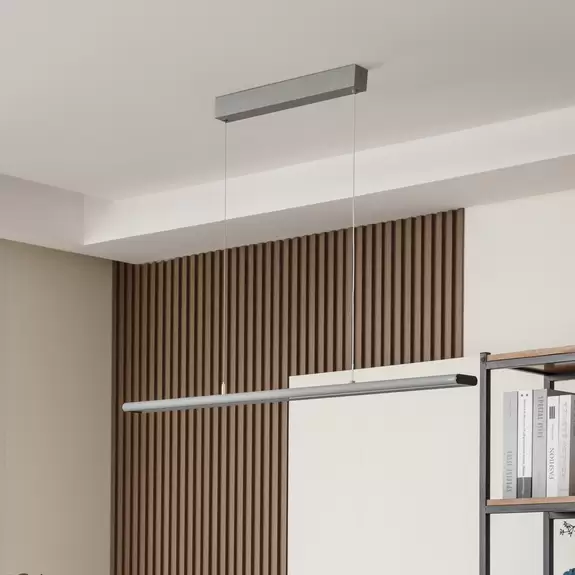 Lampenwelt Prios Zyair LED-Büro-Hängeleuchte silber DALI Angebote