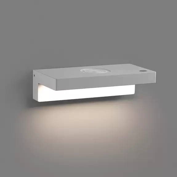 Lampenwelt LED-Wandlampe Well, USB+Wireless Charger, weiß Vatertagsangebot