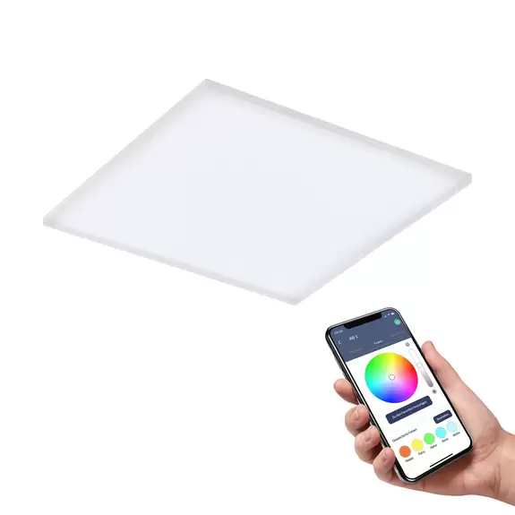 Lampenwelt EGLO connect Turcona-Z LED-Deckenlampe 60x60cm Valentinstagsangebot