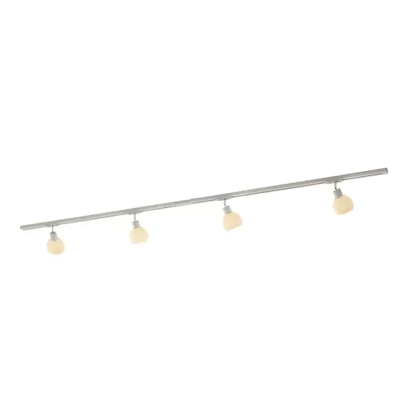 Lampenwelt Lindby 1-Phasen-Schienensystem Linaro, E14, silber, 4-flg Top Angebot